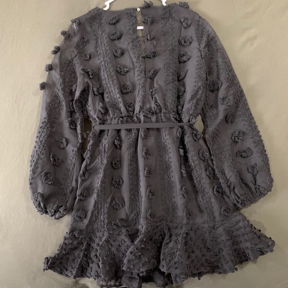 NWOT Eloise Black LS Pom Dress - Picture 3 of 4